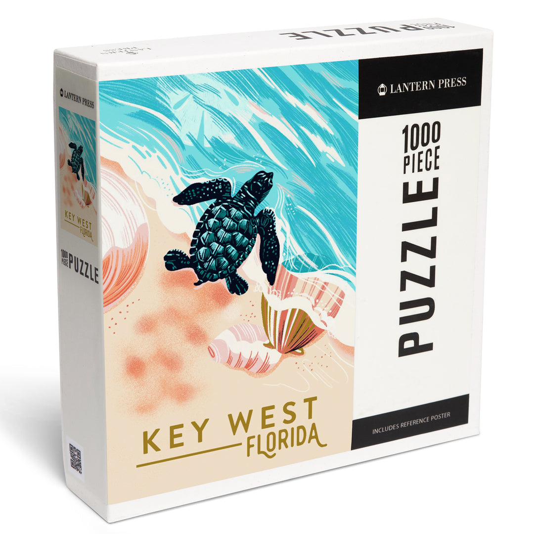 Key West, Florida, Courageous Explorer Collection, Turtle and Shells, Safely to Sea, Jigsaw Puzzle