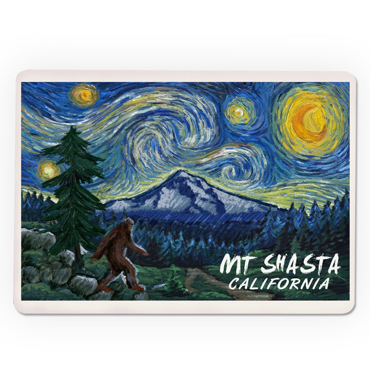 Playing Cards, Mt Shasta, California, Bigfoot, Starry Night, 52 Card Deck with Jokers in Box, Unique Art