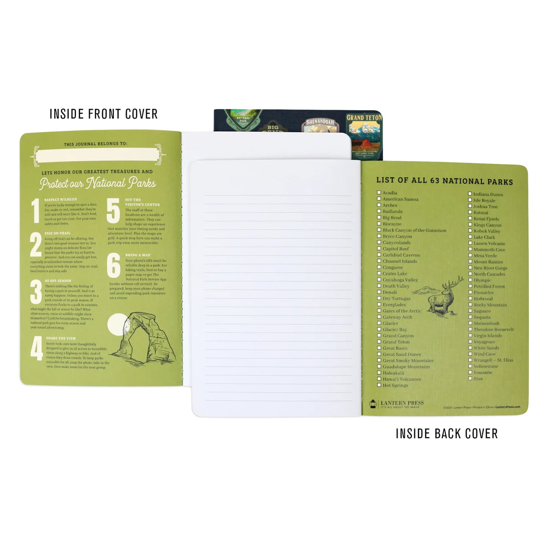 Protect Our National Parks, 3-Pack Journal Set with Unique Artwork on Each Cover