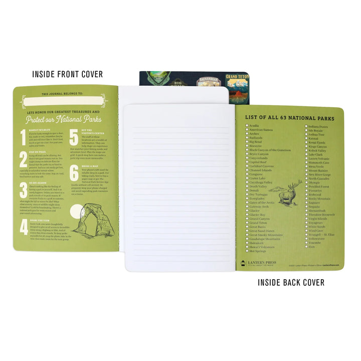 Protect Our National Parks, 3-Pack Journal Set with Unique Artwork on Each Cover