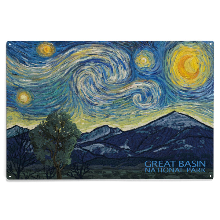 Great Basin National Park, Starry Night National, Wood Sign and Postcards