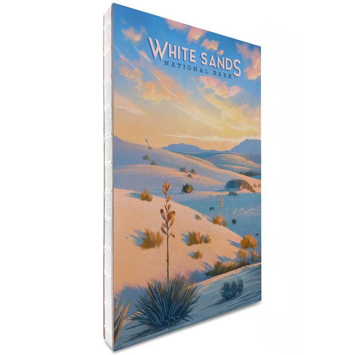 Lined 6x9 Journal, White Sands National Park, New Mexico, Oil Painting, Lay Flat, 193 Pages, FSC paper