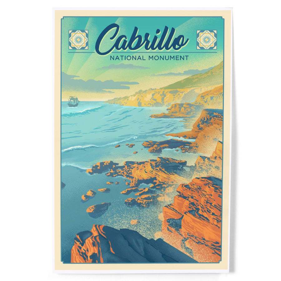 Cabrillo National Monument, California, Lithograph, Art & Giclee Prints Art Lantern Press 