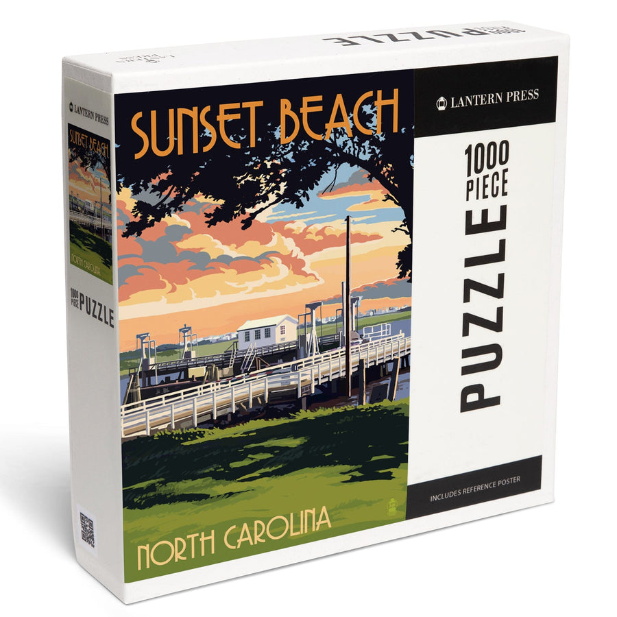 Calabash, North Carolina, Sunset Beach, Swinging Bridge, Jigsaw Puzzle Puzzle Lantern Press 