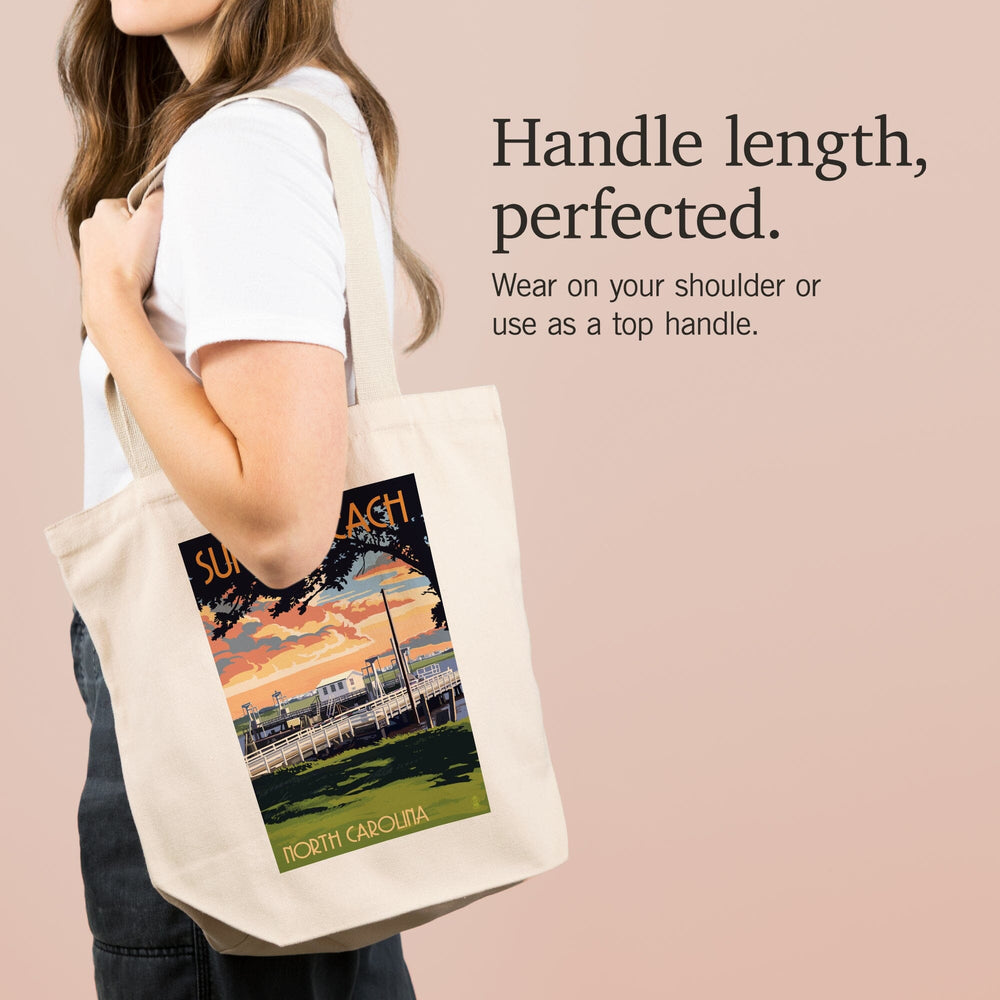 Calabash, North Carolina, Sunset Beach, Swinging Bridge, Tote Bag Totes Lantern Press 
