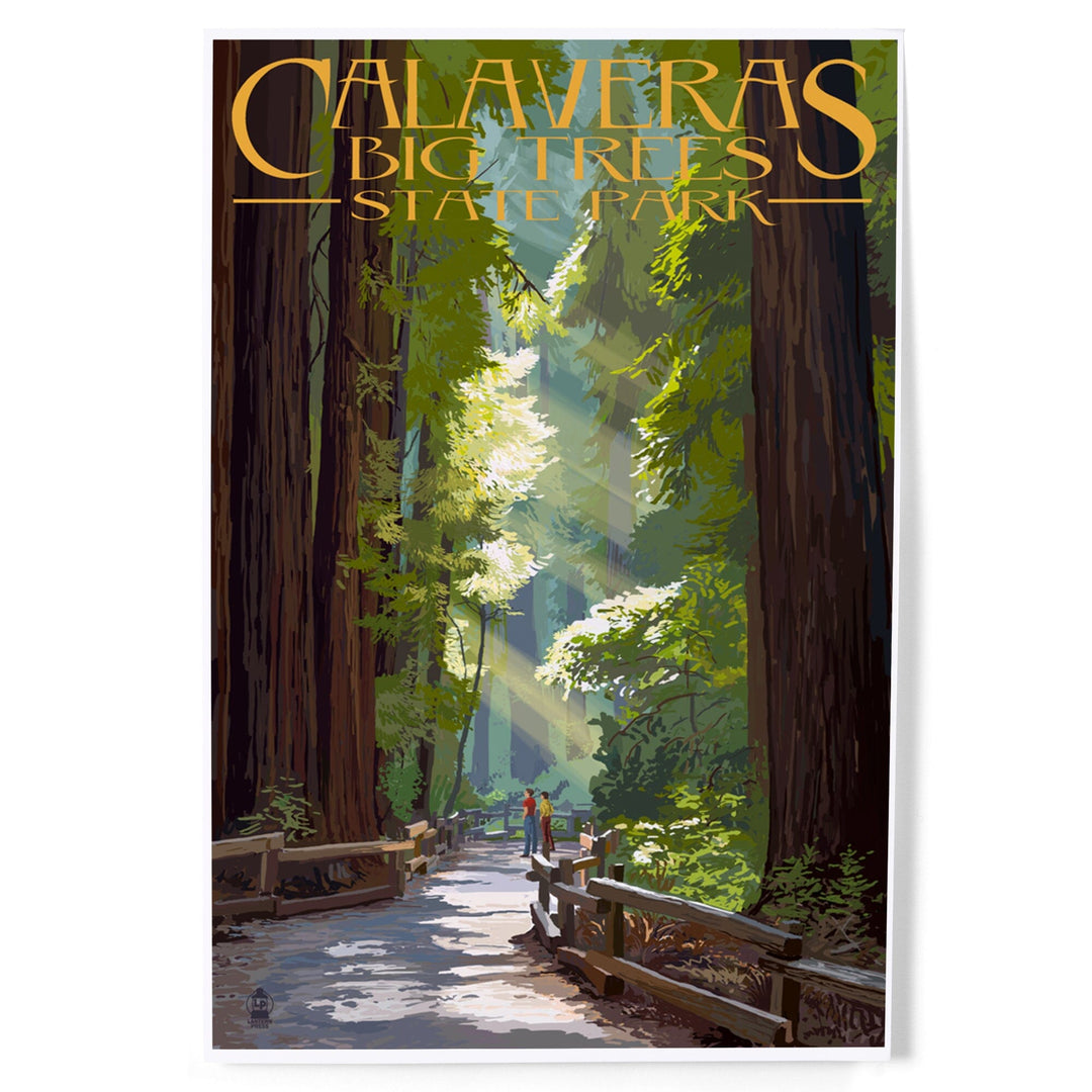 Calaveras Big Trees State Park, California, Pathway in Trees, Art & Giclee Prints Art Lantern Press 