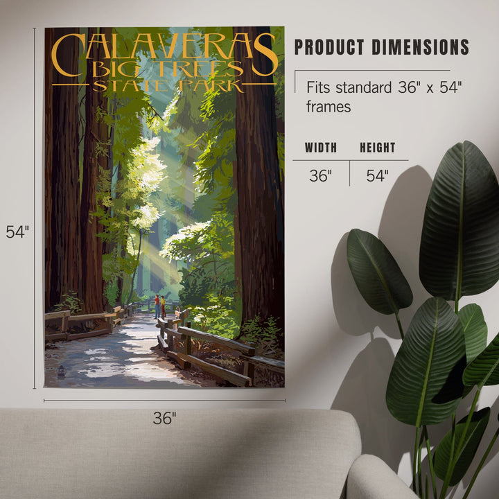 Calaveras Big Trees State Park, California, Pathway in Trees, Art & Giclee Prints - Lantern Press