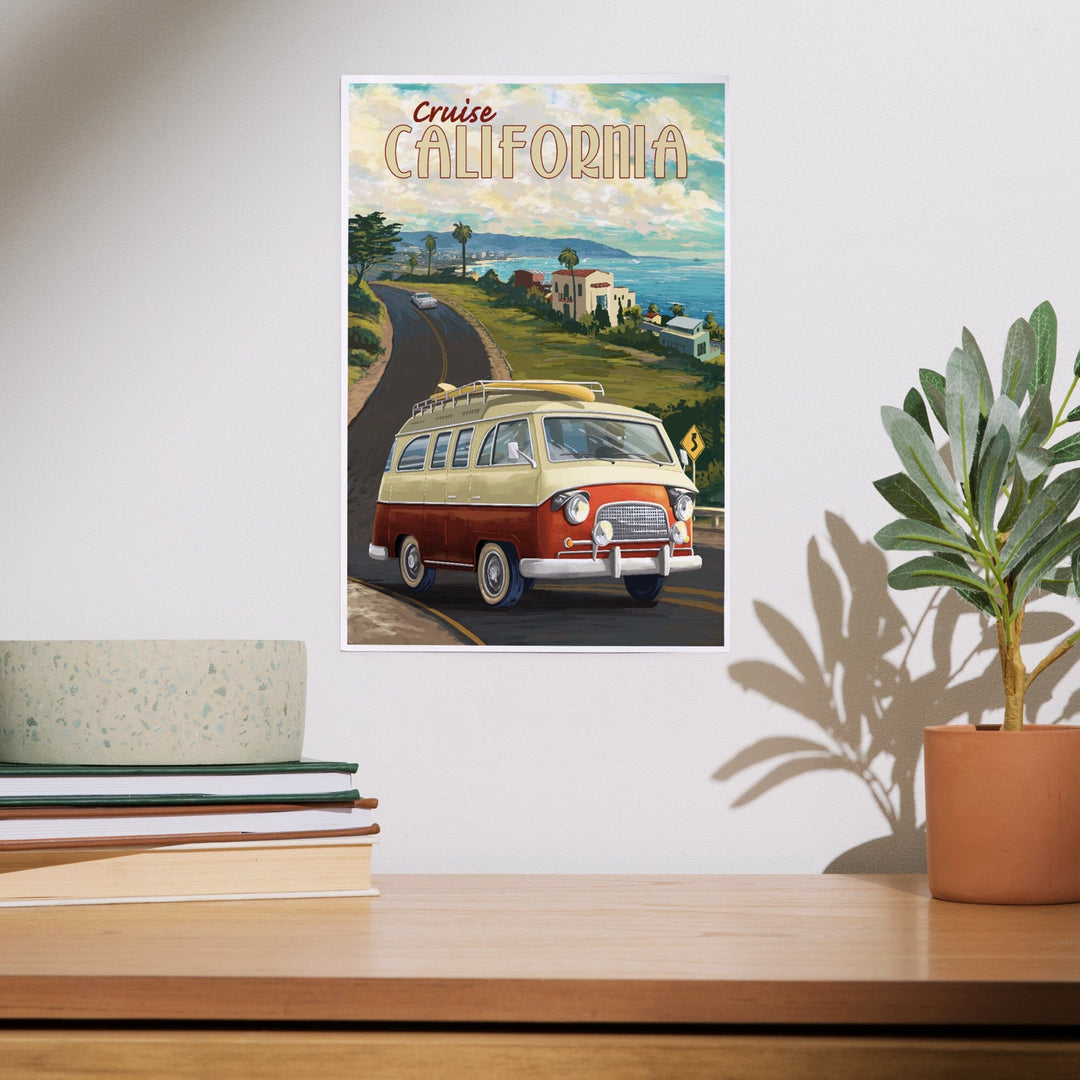 California, Camper Van Cruise, Art & Giclee Prints - Lantern Press