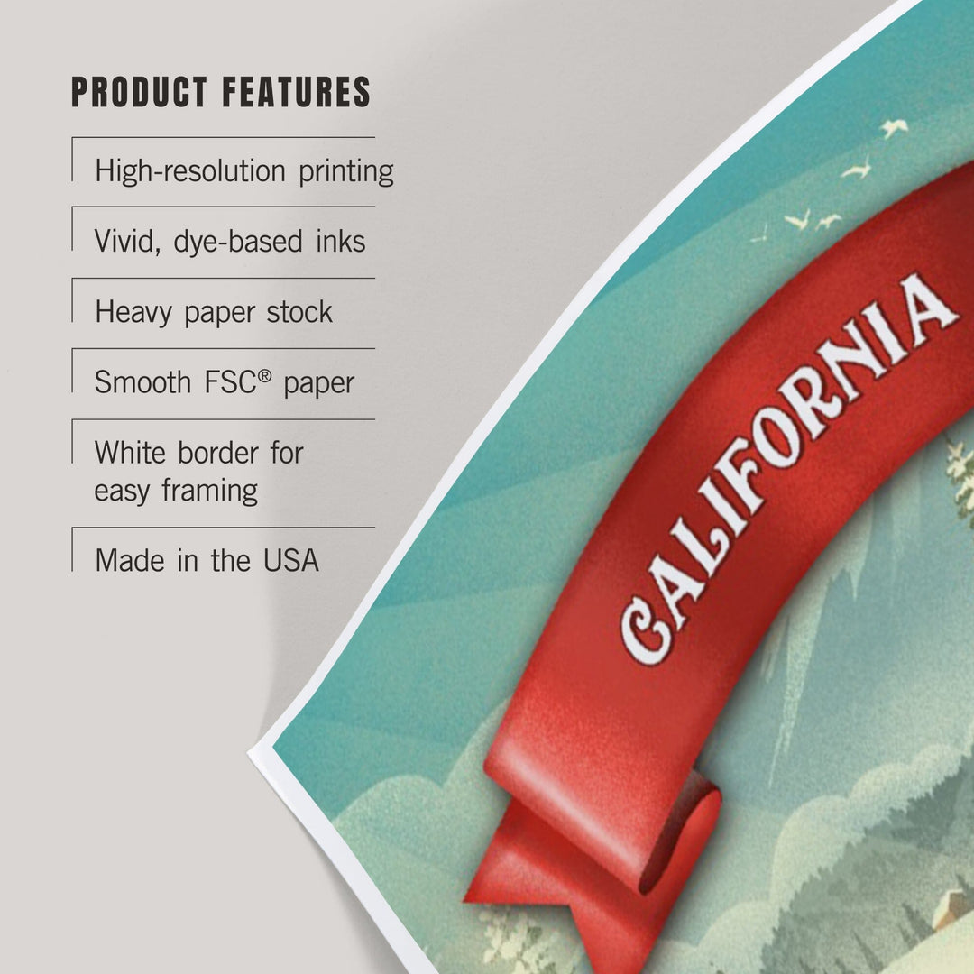 California, Christmas Holiday Tradition, Art & Giclee Prints Art Lantern Press 