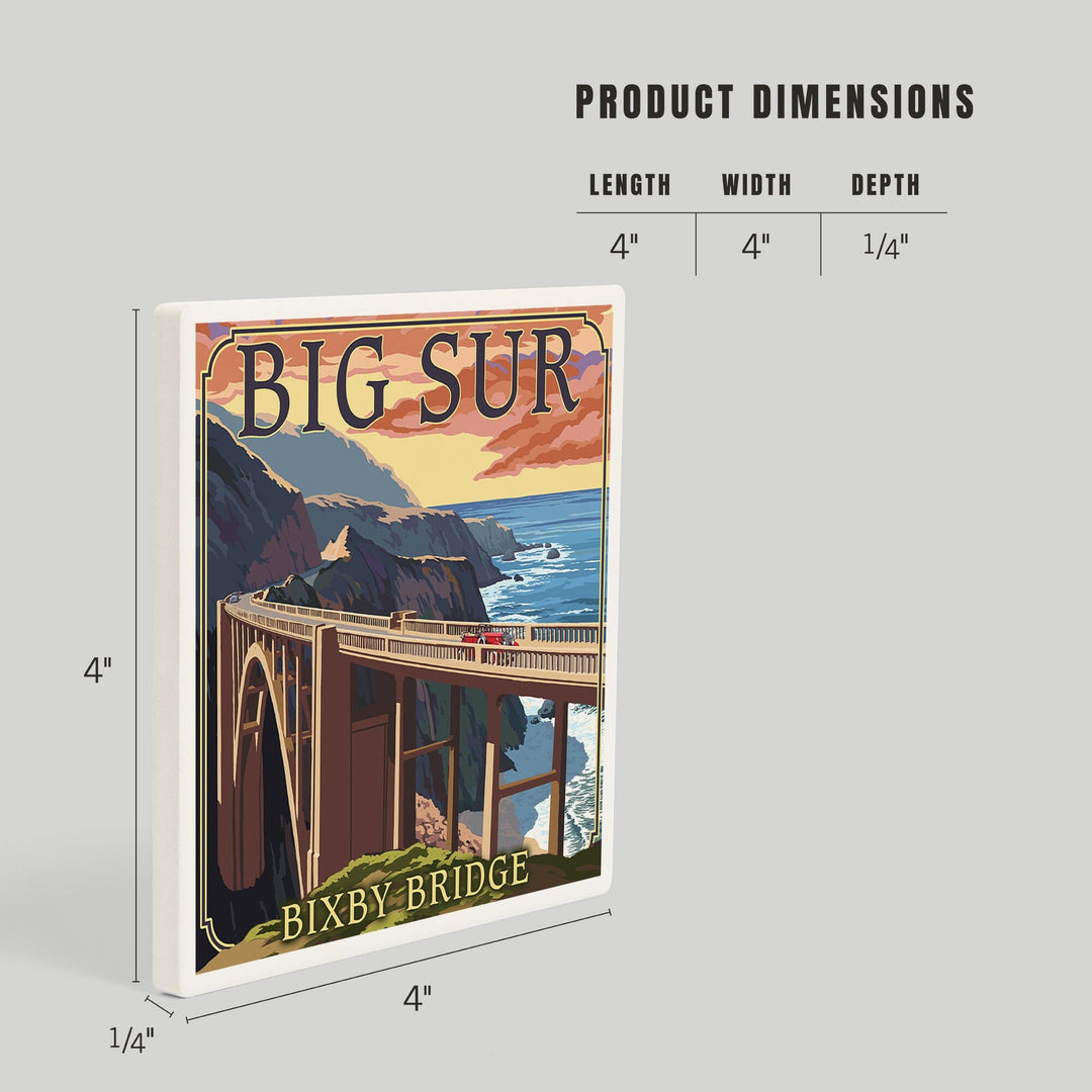 California Coast, Bixby Bridge, Coasters Coasters Lantern Press 