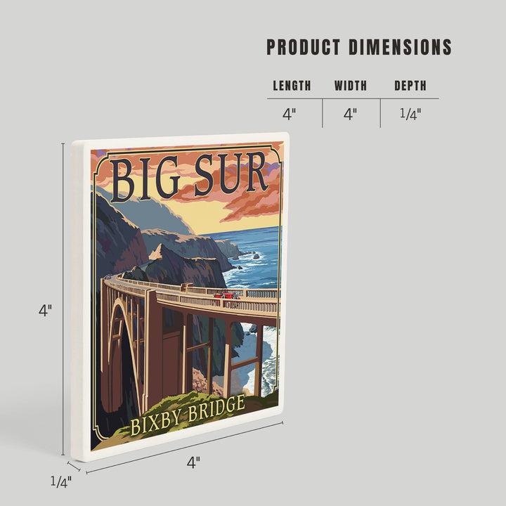 California Coast, Bixby Bridge, Coasters Coasters Lantern Press 
