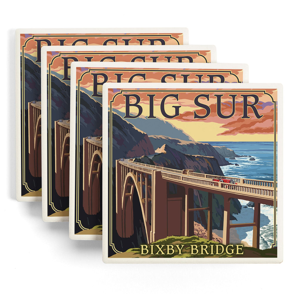 California Coast, Bixby Bridge, Coasters Coasters Lantern Press 