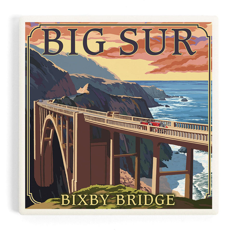 California Coast, Bixby Bridge, Coasters Coasters Lantern Press 