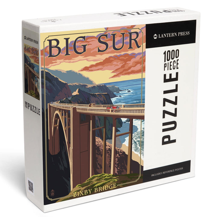 California Coast, Bixby Bridge, Jigsaw Puzzle Puzzle Lantern Press 