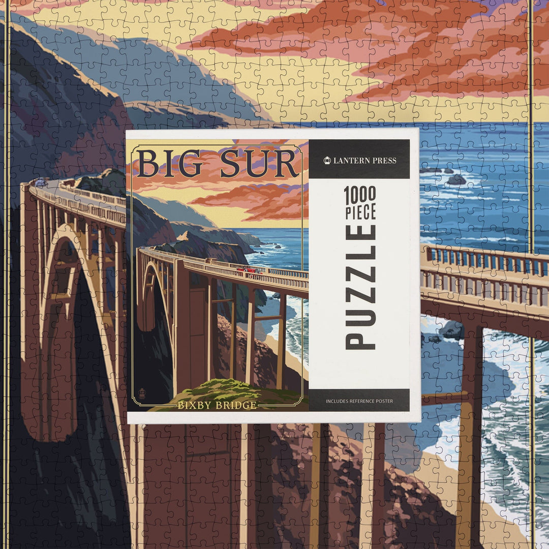California Coast, Bixby Bridge, Jigsaw Puzzle Puzzle Lantern Press 