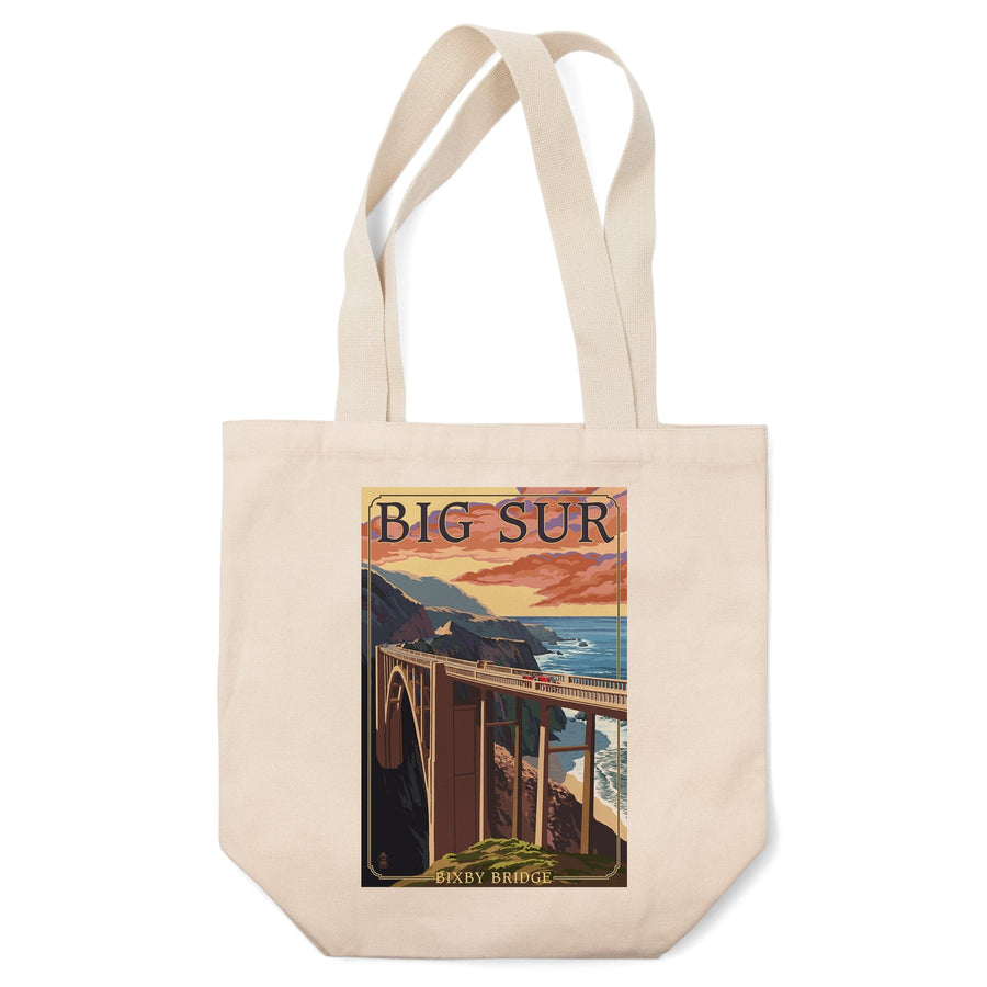 California Coast, Bixby Bridge, Tote Bag Totes Lantern Press 