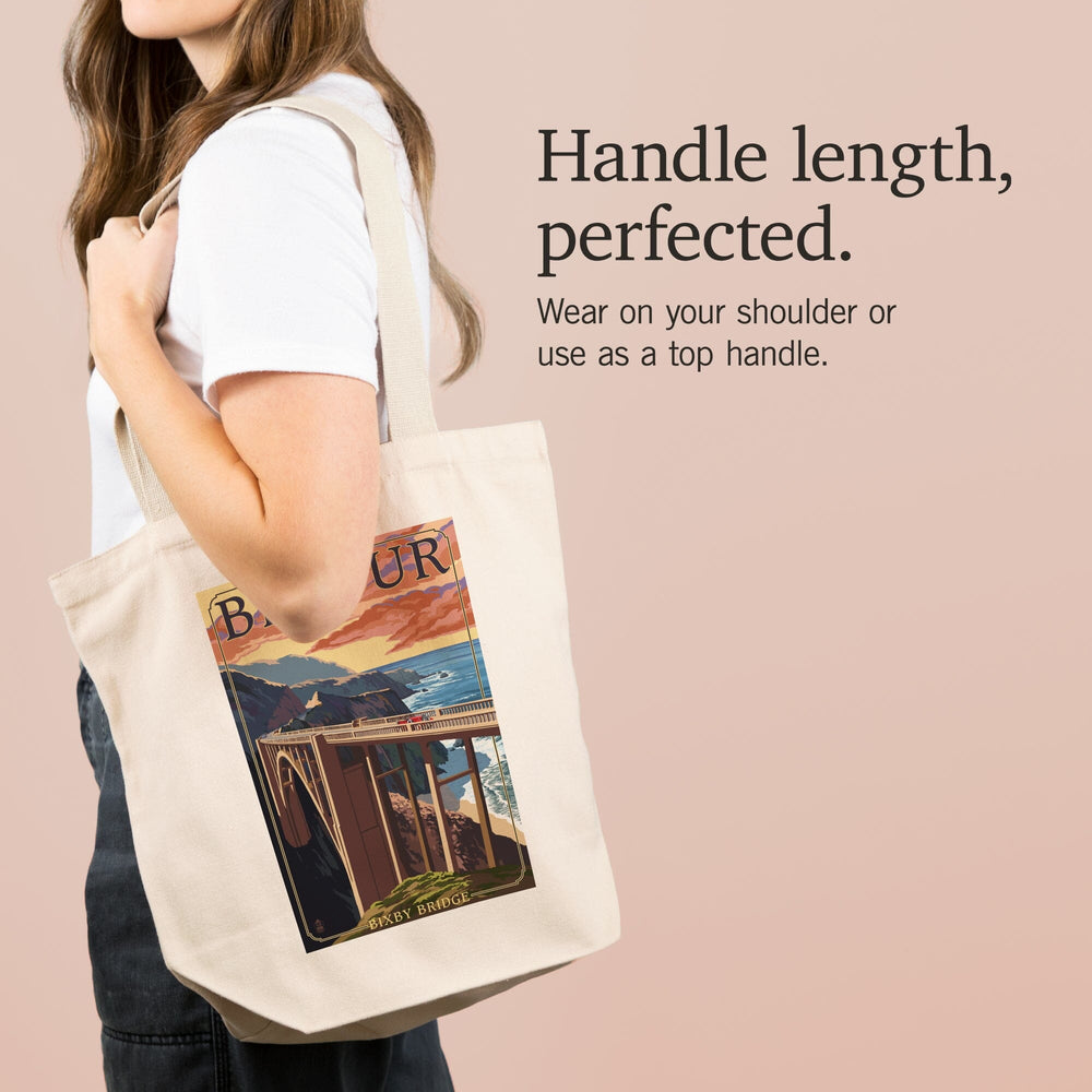 California Coast, Bixby Bridge, Tote Bag Totes Lantern Press 