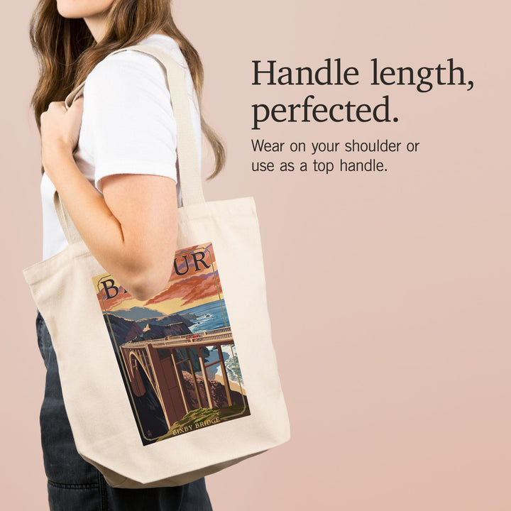 California Coast, Bixby Bridge, Tote Bag Totes Lantern Press 
