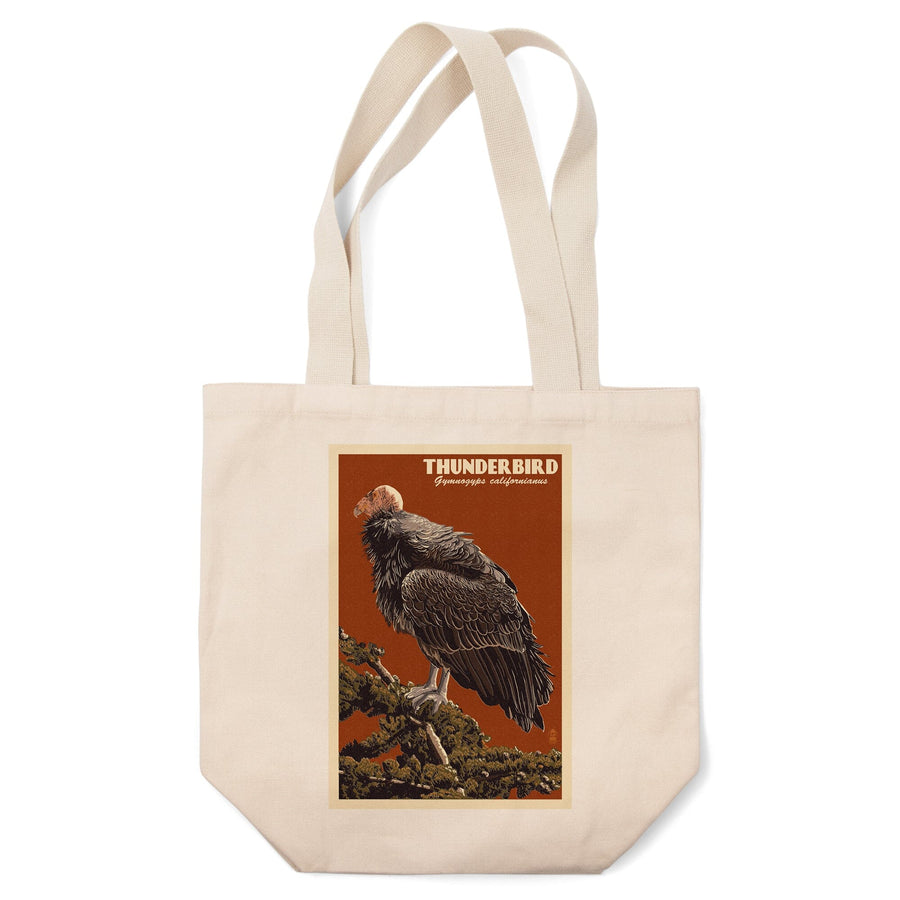 California Condor, Letterpress, Lantern Press Poster, Tote Bag Totes Lantern Press 