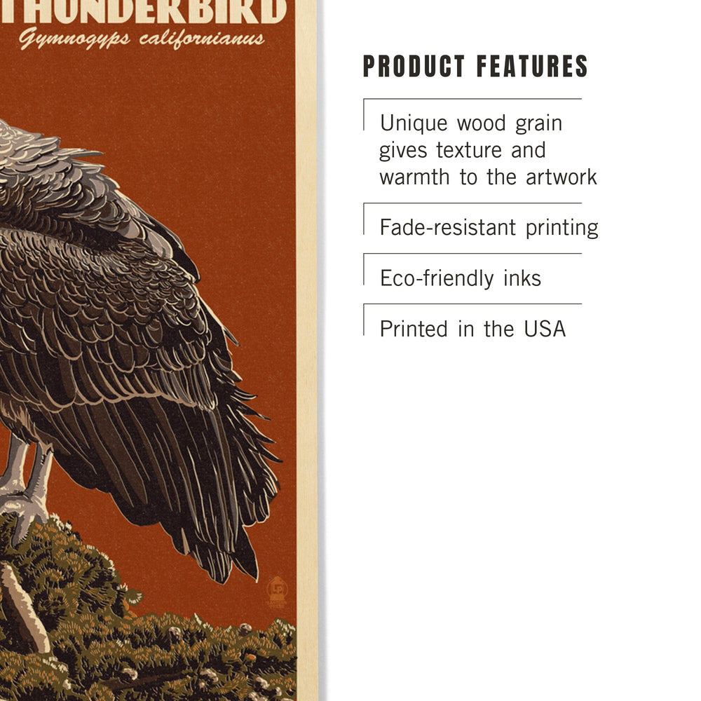 California Condor, Letterpress, Lantern Press Poster, Wood Signs and Postcards Wood Lantern Press 