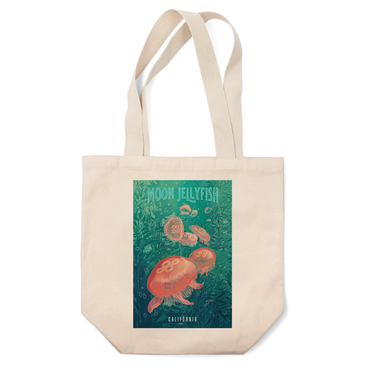 California, Fluid Linework, Moon Jelly fish, Tote Bag Totes Lantern Press 