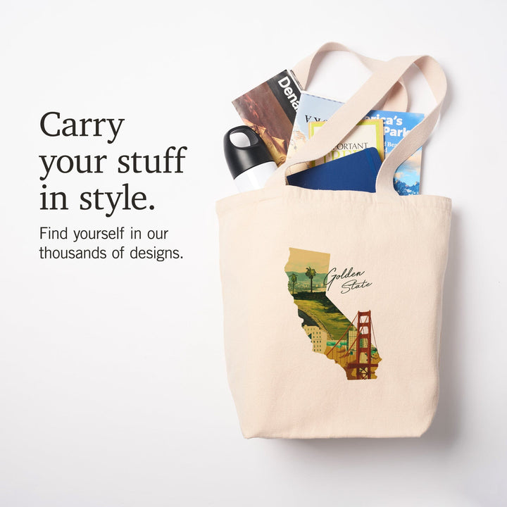 California, Golden State, Tote Bag Totes Lantern Press 