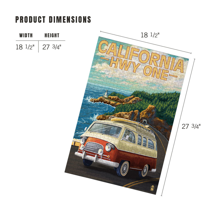 California Highway One, Camper Van, Jigsaw Puzzle Puzzle Lantern Press 