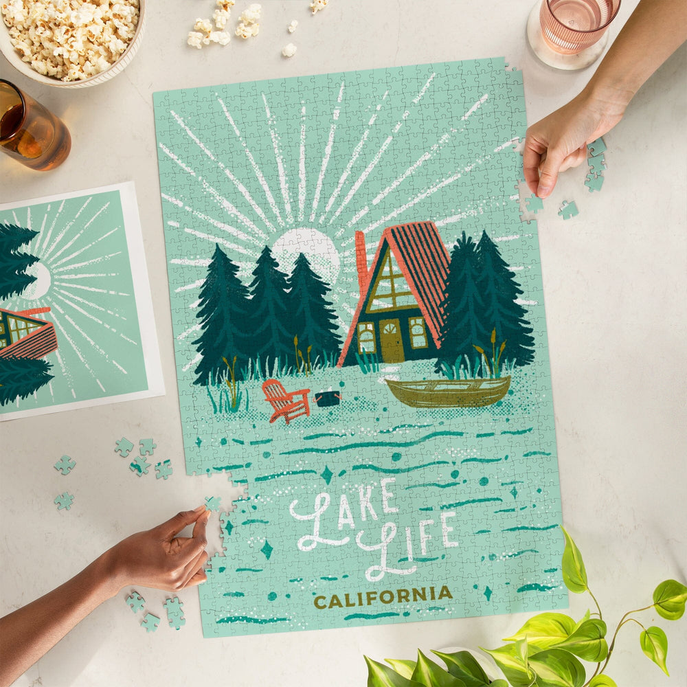 California, Lake Life Series, Lake Life, Jigsaw Puzzle Puzzle Lantern Press 