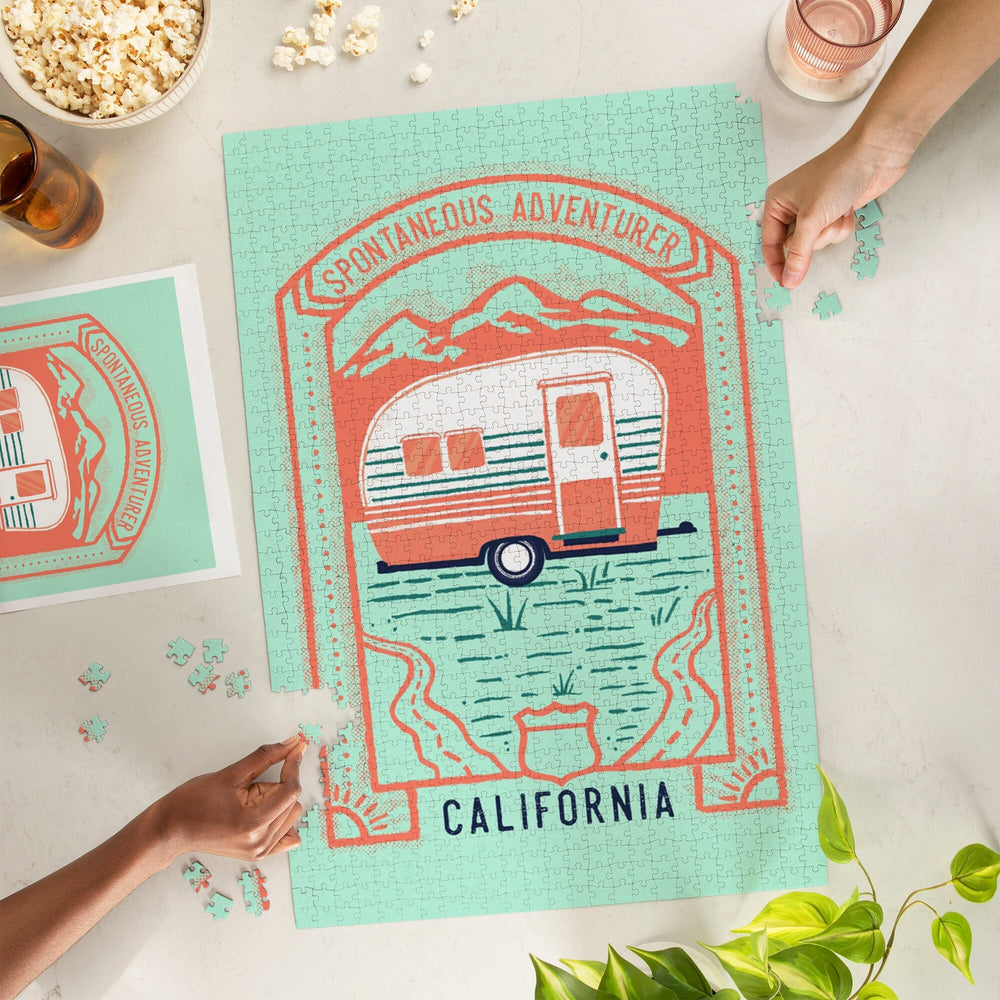 California, Lake Life Series, Spontaneous Adventurer, Jigsaw Puzzle Puzzle Lantern Press 