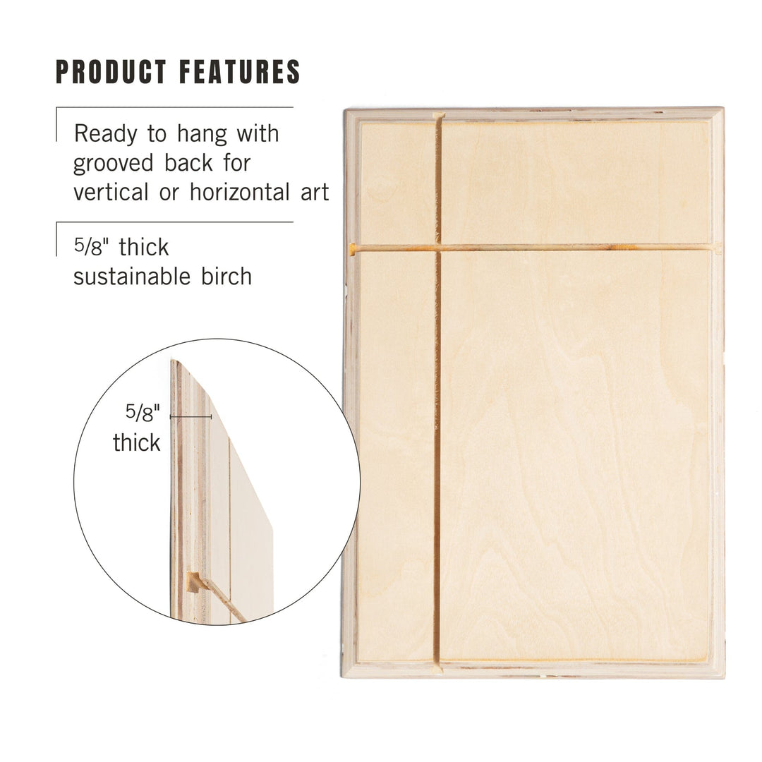 California, Letterpress, Camper Van, Wood Signs and Postcards Wood Lantern Press 