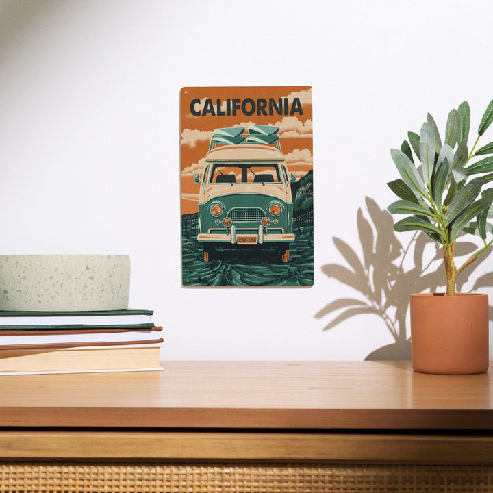 California, Letterpress, Camper Van, Wood Signs and Postcards Wood Lantern Press 