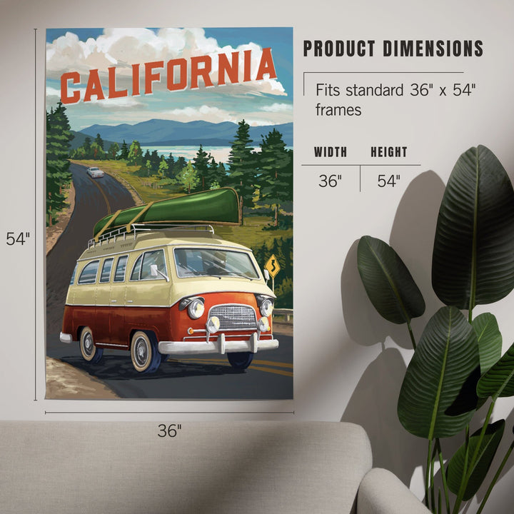 California, Painterly, Camper Van, Off To Roam, Art & Giclee Prints Art Lantern Press 