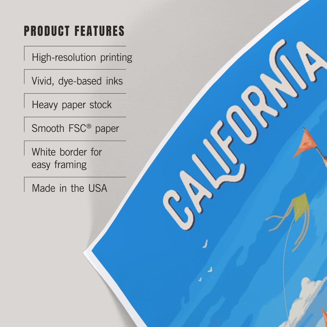 California, Painterly, Soak Up Summer, Sand Castle, Art & Giclee Prints Art Lantern Press 