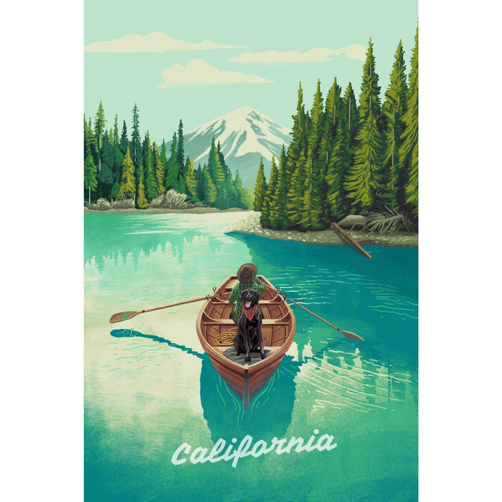 California Quiet Explorer Boating, Stretched Canvas Canvas Lantern Press 