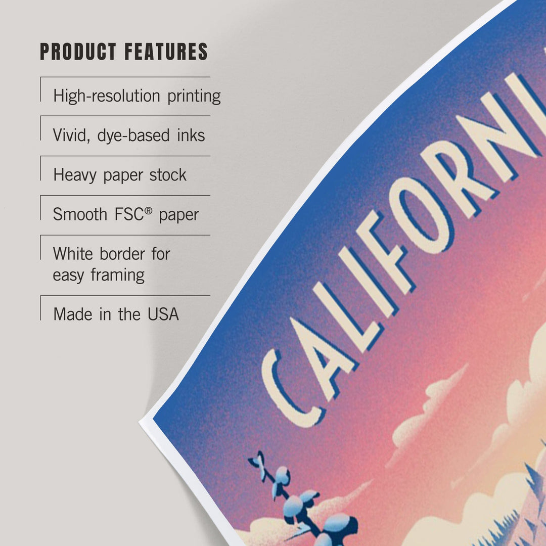 California, Shred the Gnar, Snowboarding, Art & Giclee Prints Art Lantern Press 