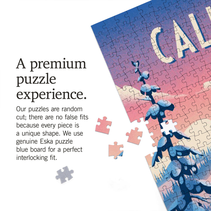 California, Shred the Gnar, Snowboarding, Jigsaw Puzzle Puzzle Lantern Press 