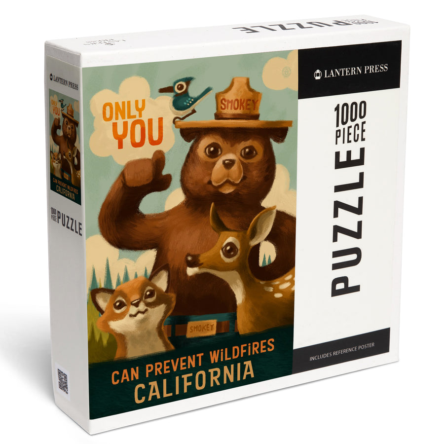 California, Smokey Bear and Friends, Only You, Officially Licensed, Jigsaw Puzzle Puzzle Lantern Press 