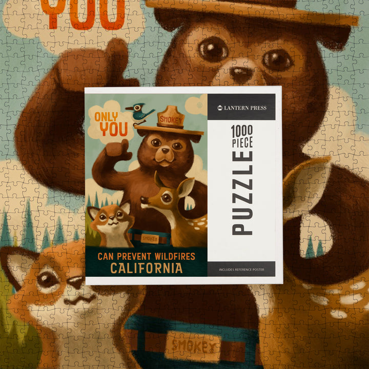 California, Smokey Bear and Friends, Only You, Officially Licensed, Jigsaw Puzzle Puzzle Lantern Press 