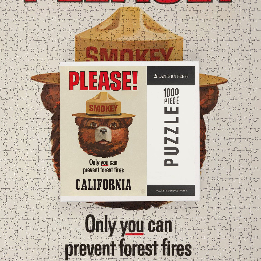 California, Smokey Bear, Only You Can Prevent Forest Fires, Officially Licensed Vintage Poster, Jigsaw Puzzle Puzzle Lantern Press 