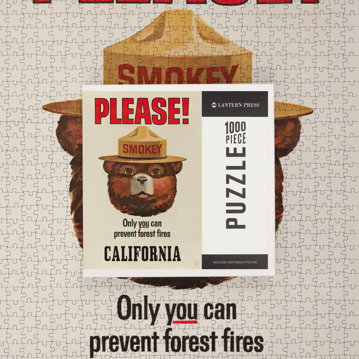 California, Smokey Bear, Only You Can Prevent Forest Fires, Officially Licensed Vintage Poster, Jigsaw Puzzle Puzzle Lantern Press 
