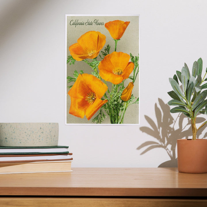 California State Flower, The Californian, Poppy Flowers, Art & Giclee Prints Art Lantern Press 