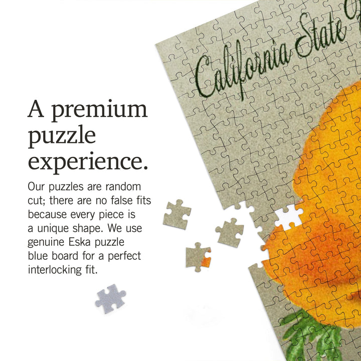 California State Flower, The Californian, Poppy Flowers, Jigsaw Puzzle Puzzle Lantern Press 