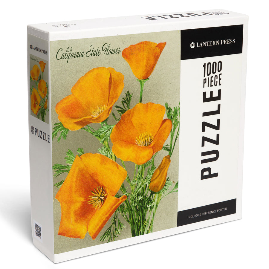 California State Flower, The Californian, Poppy Flowers, Jigsaw Puzzle Puzzle Lantern Press 