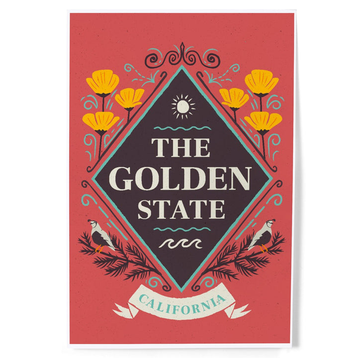 California, State Motto Crest, State Series, Art & Giclee Prints - Lantern Press