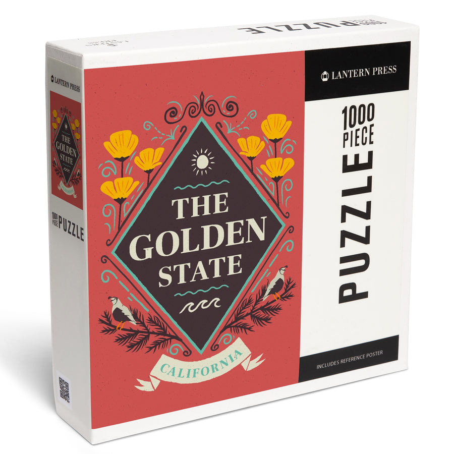 California, State Motto Crest, State Series, Jigsaw Puzzle Puzzle Lantern Press 