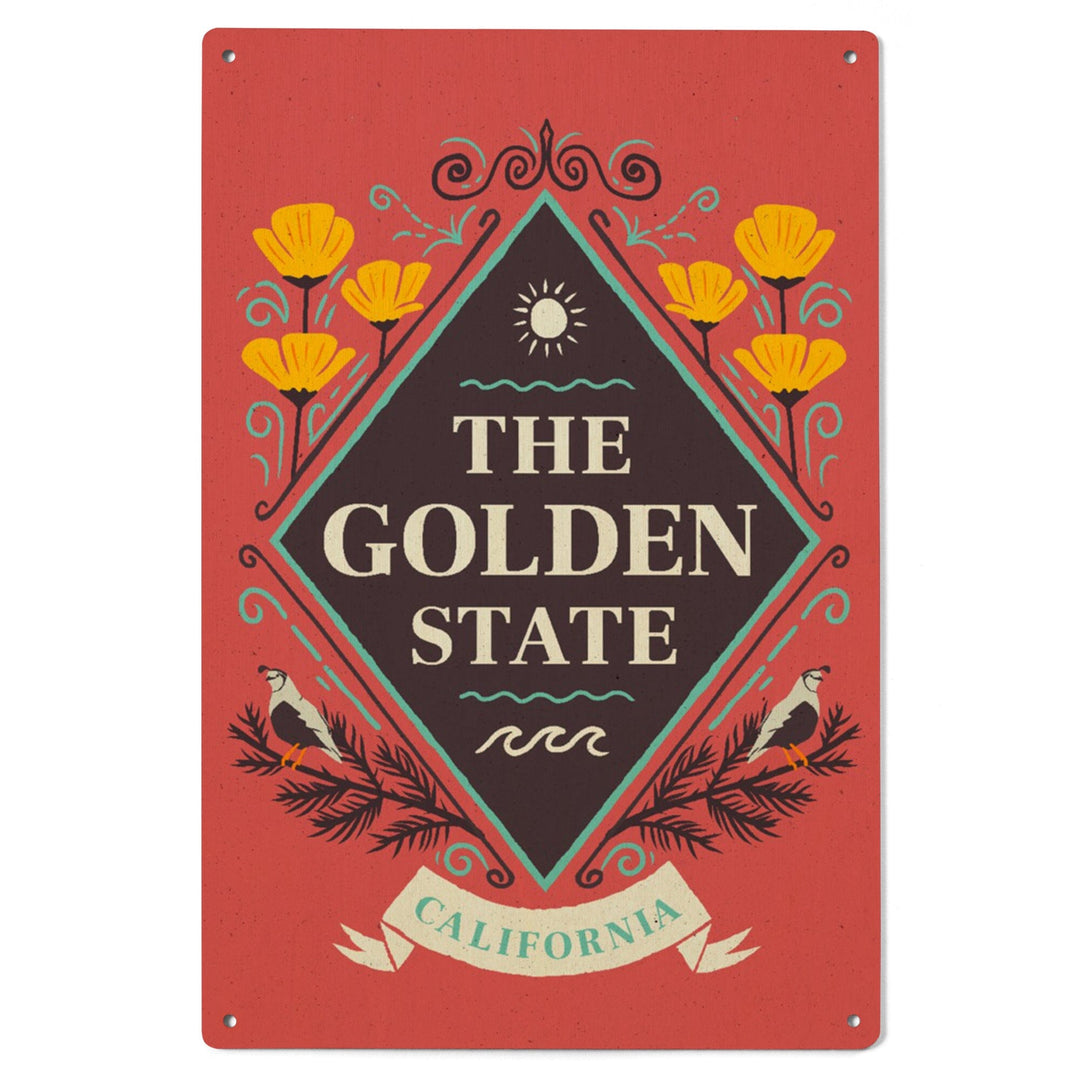 California, State Motto Crest, State Series - Lantern Press