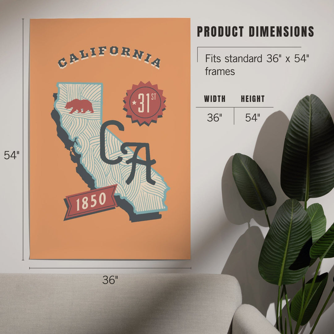 California, Statehood, State Series, Art & Giclee Prints - Lantern Press