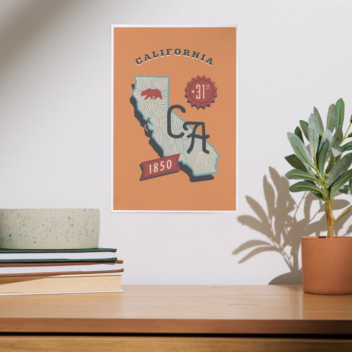 California, Statehood, State Series, Art & Giclee Prints - Lantern Press