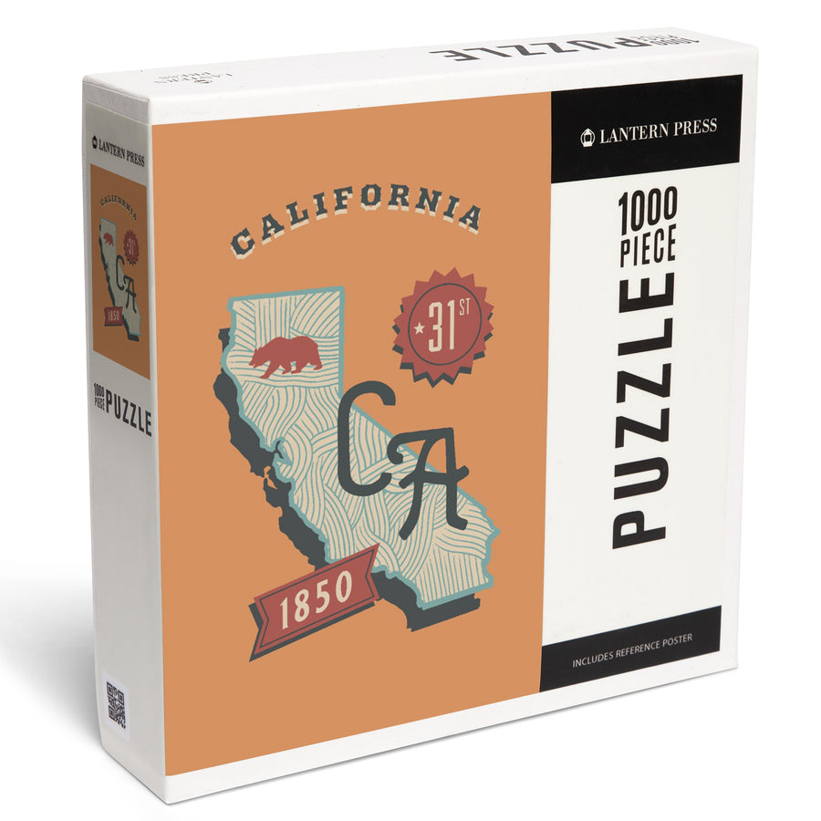 California, Statehood, State Series, Jigsaw Puzzle Puzzle Lantern Press 