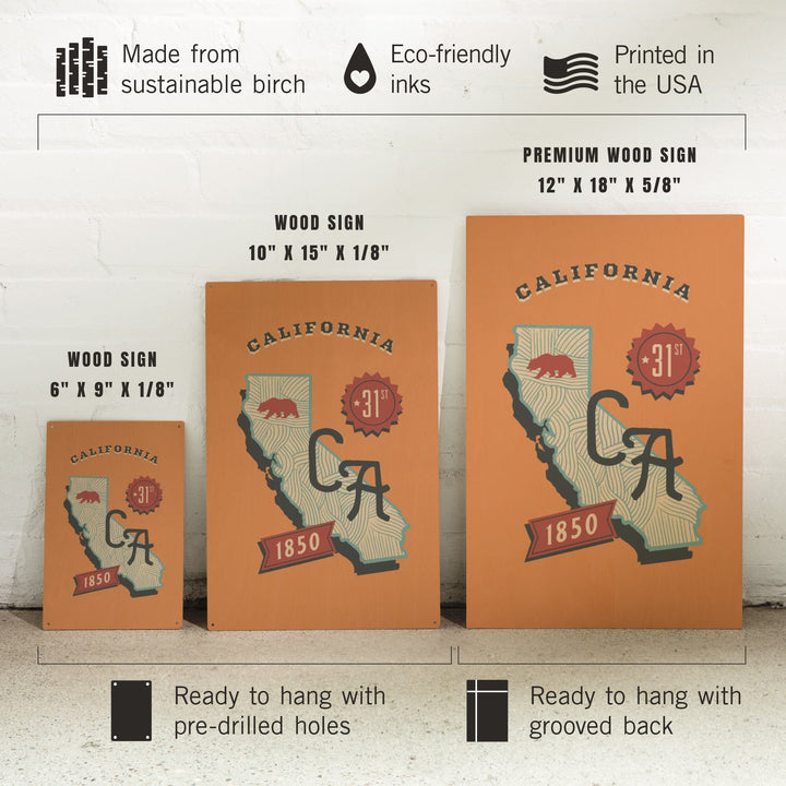 California, Statehood, State Series - Lantern Press